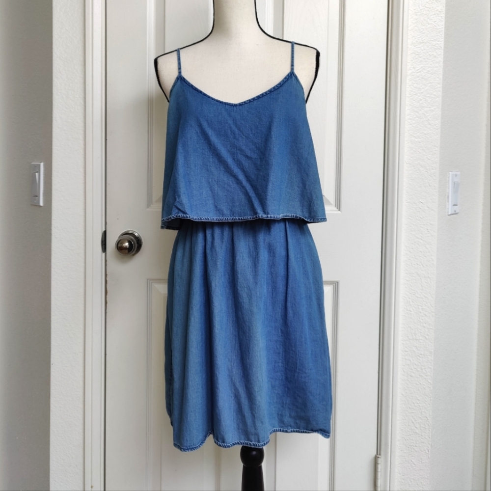 Old Navy Chambray Casual Overlay Dress